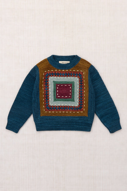Running Stitch Sweater - Marine Blue