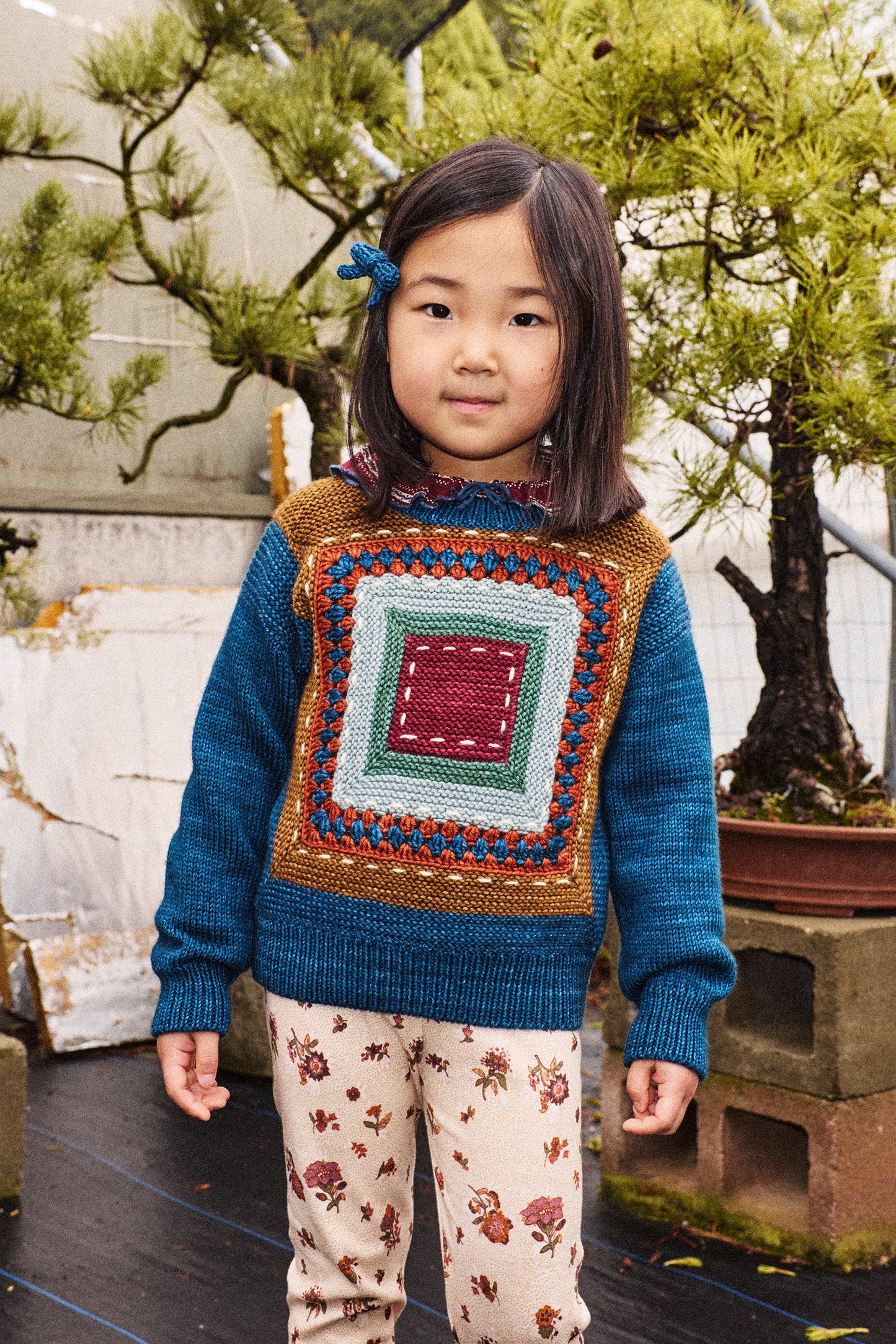 Running Stitch Sweater - Marine Blue