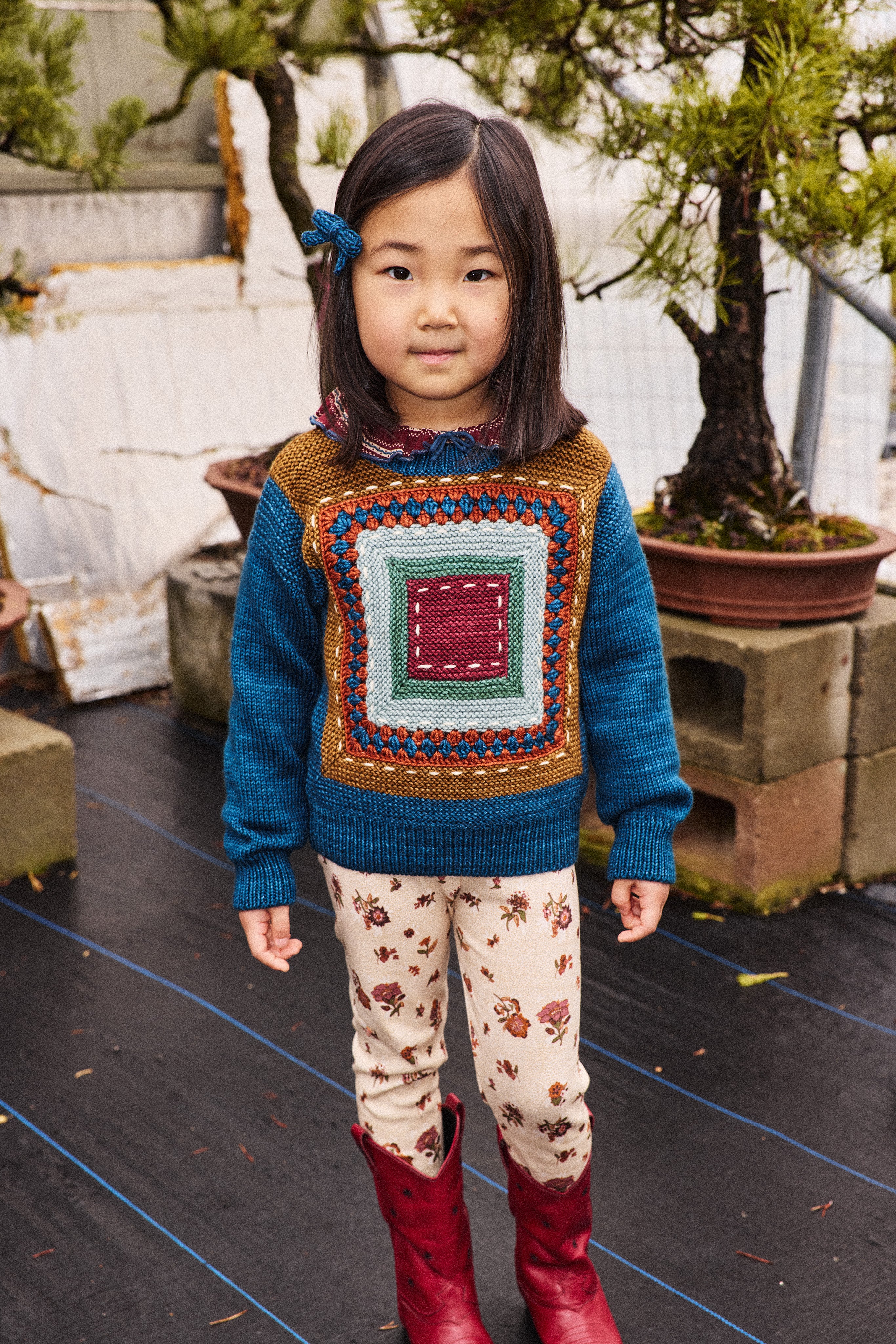 Running Stitch Sweater - Marine Blue