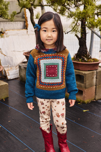 Running Stitch Sweater - Marine Blue