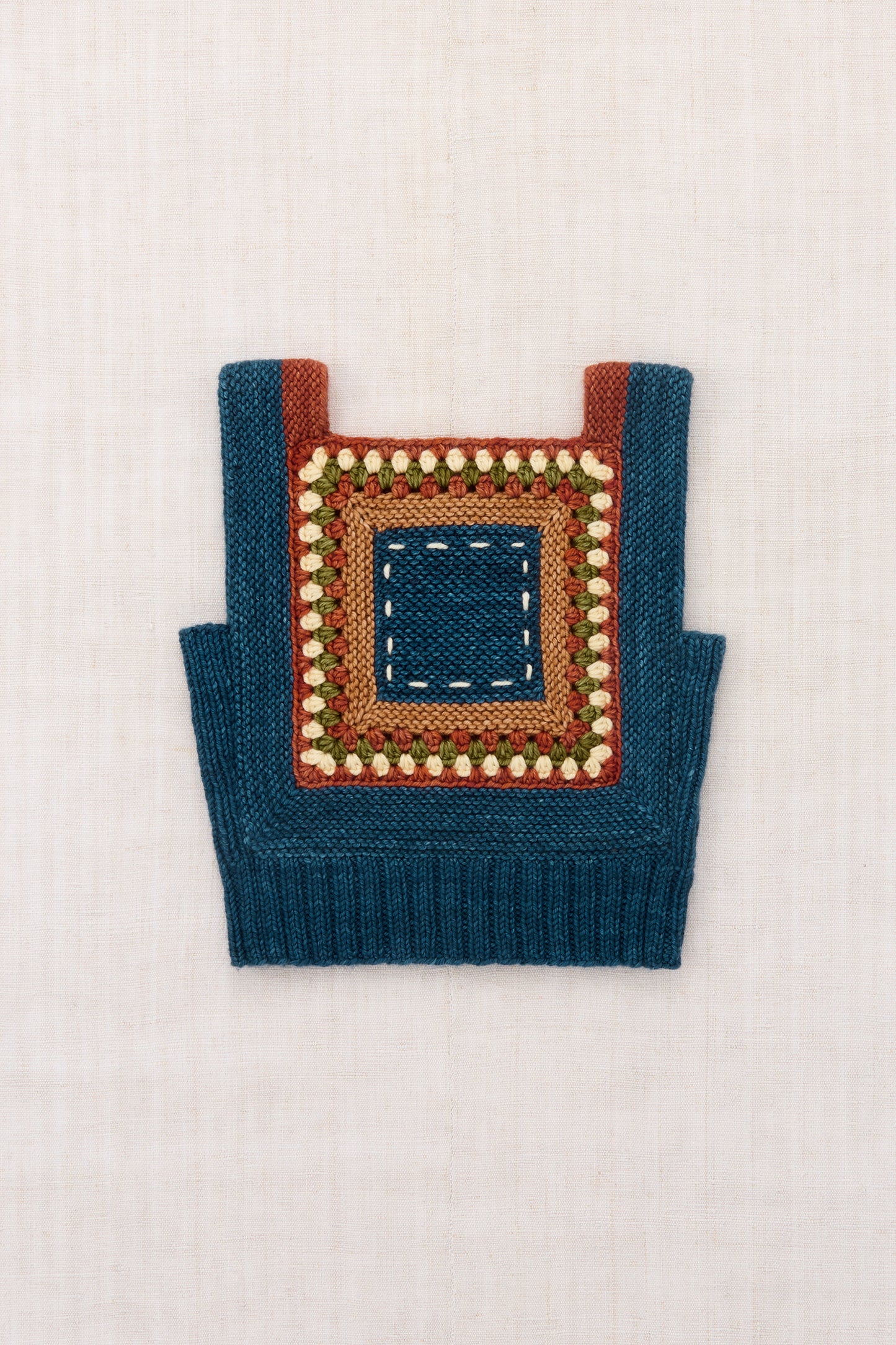 Running Stitch Tank - Marine Blue