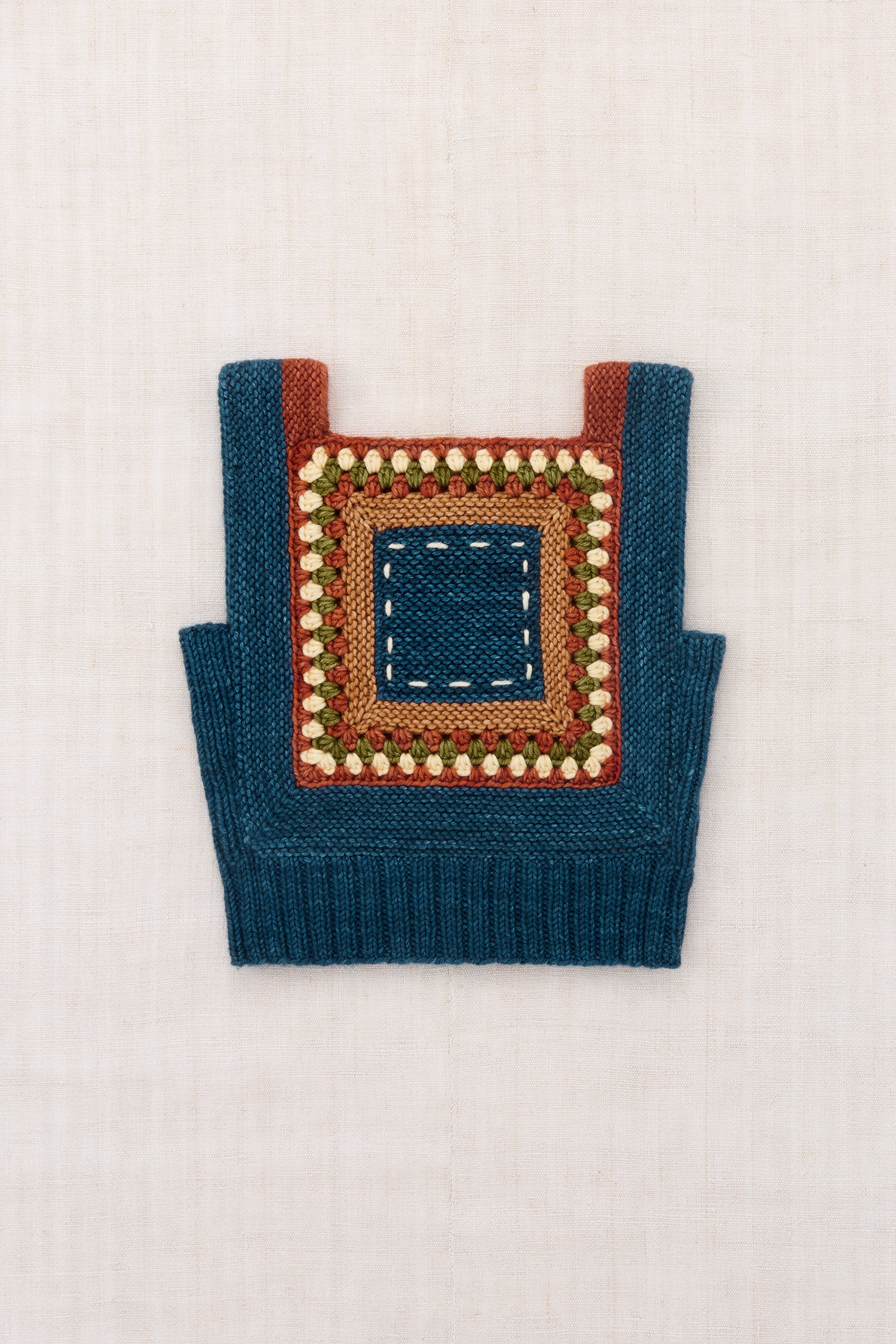 Running Stitch Tank - Marine Blue
