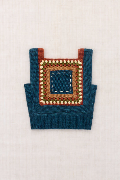 Running Stitch Tank - Marine Blue