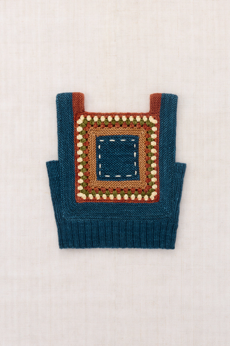 Running Stitch Tank - Marine Blue