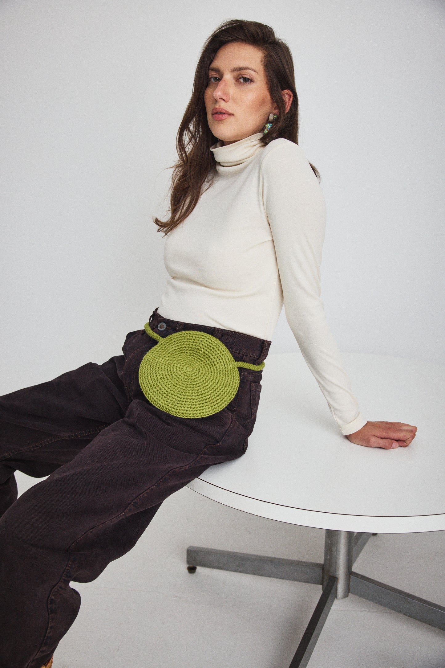 Small Moon Crochet Bag