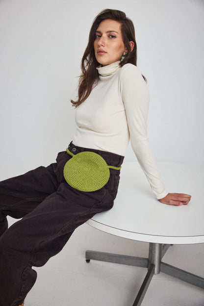 Small Moon Crochet Bag