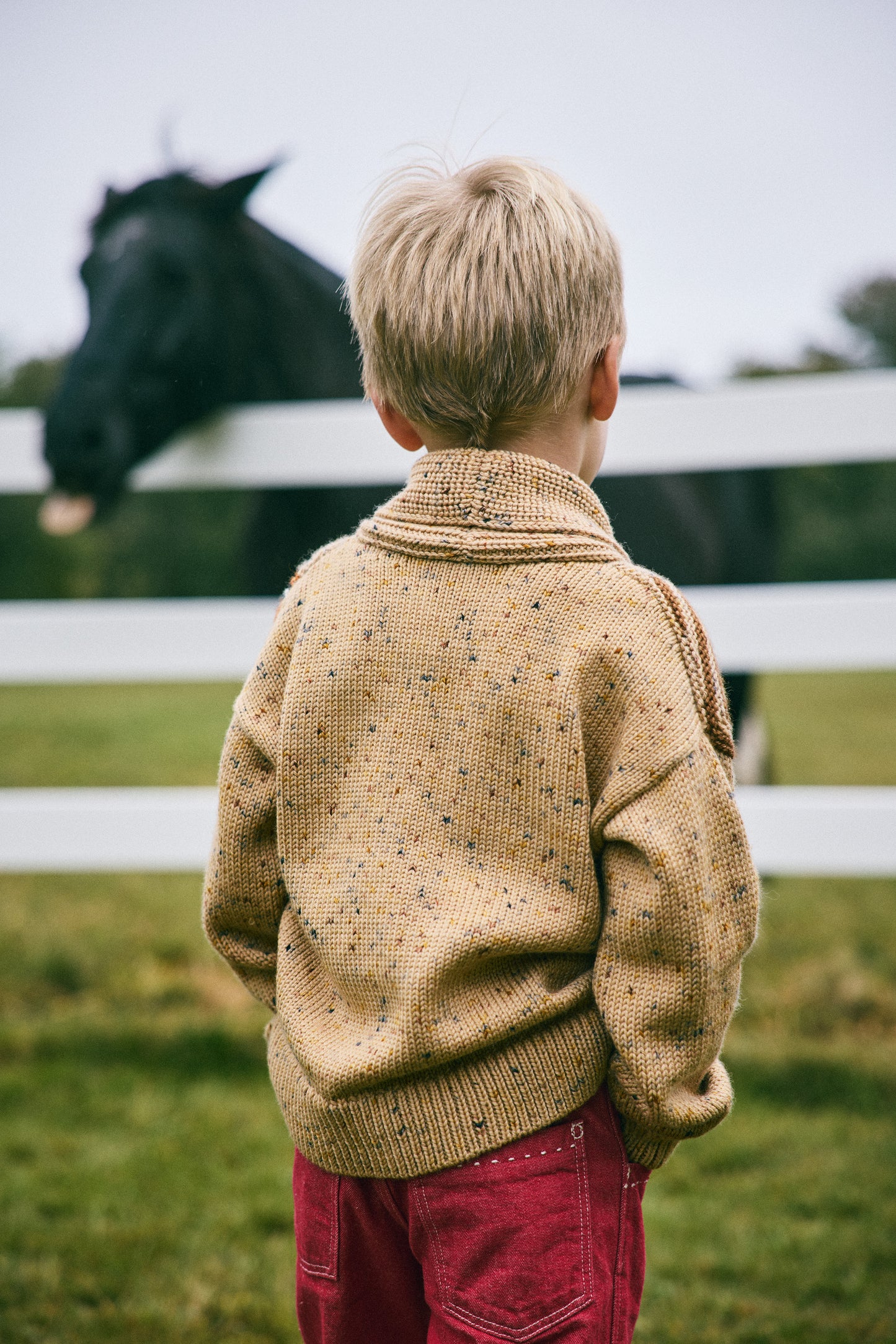 Patchwork Shawl Collar Cardigan