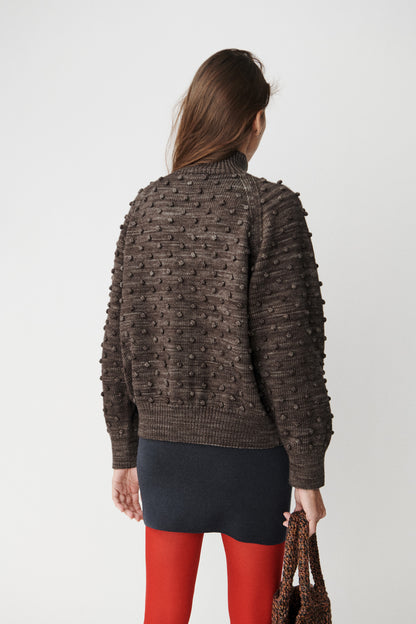 Popcorn Polo Cardigan