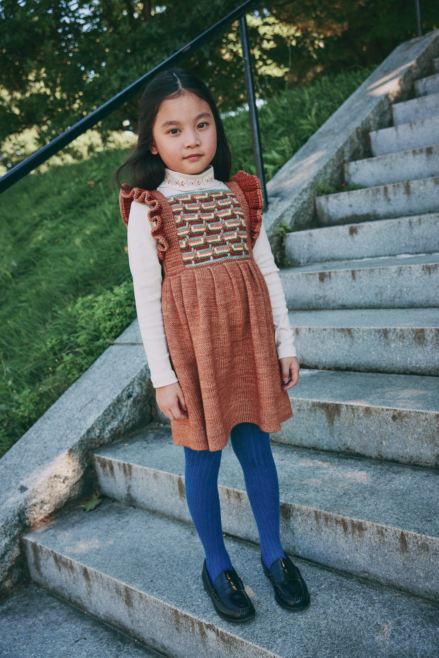 Stair Step Dress - Rose Gold