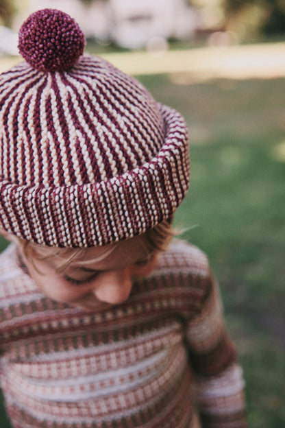 Strata Garter Hat - Cambridge