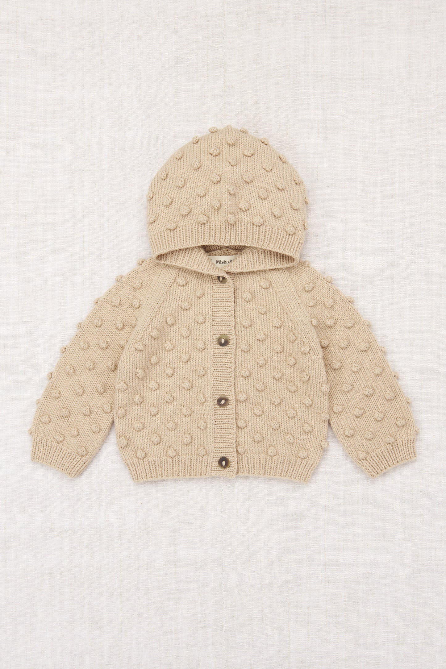 Baby Hooded Popcorn Cardigan