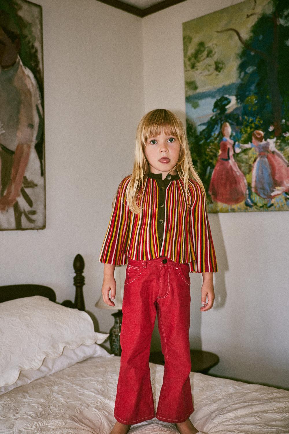 Candy Stripe Accordion Cardigan