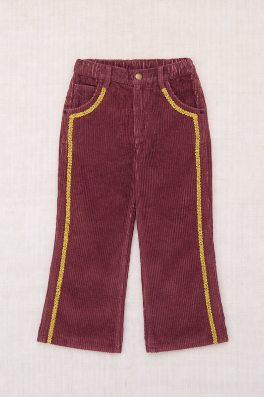 Corduroy Western Slim Flared Pant