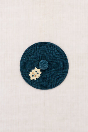 Étoile Crochet Beret - Marine Blue