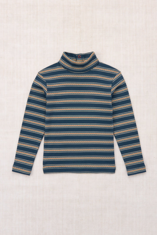 Turtleneck - Marine Blue Sgraffito