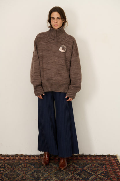 Turtleneck Sweater - Mink