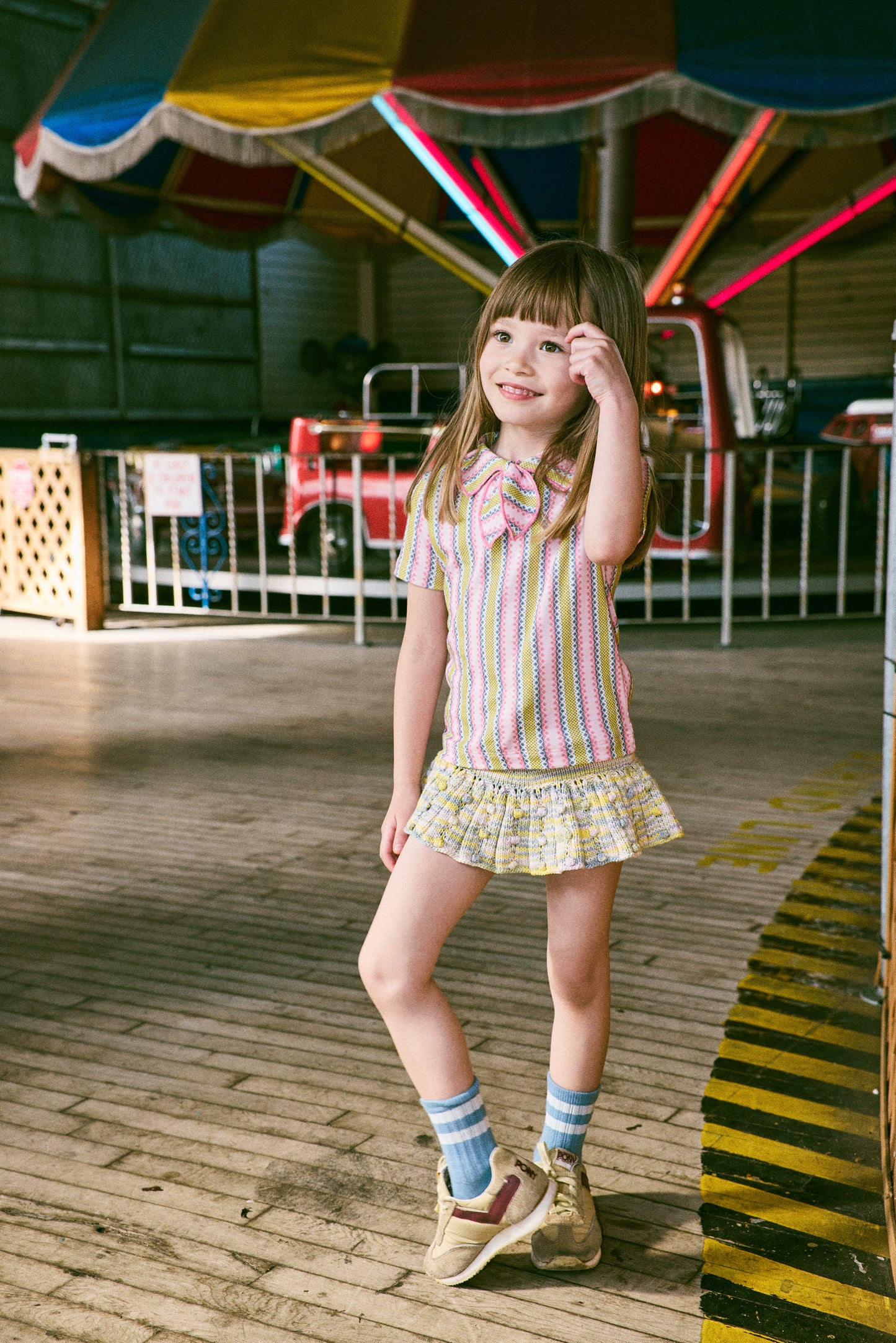 Eyelet Popcorn Skating Skirt