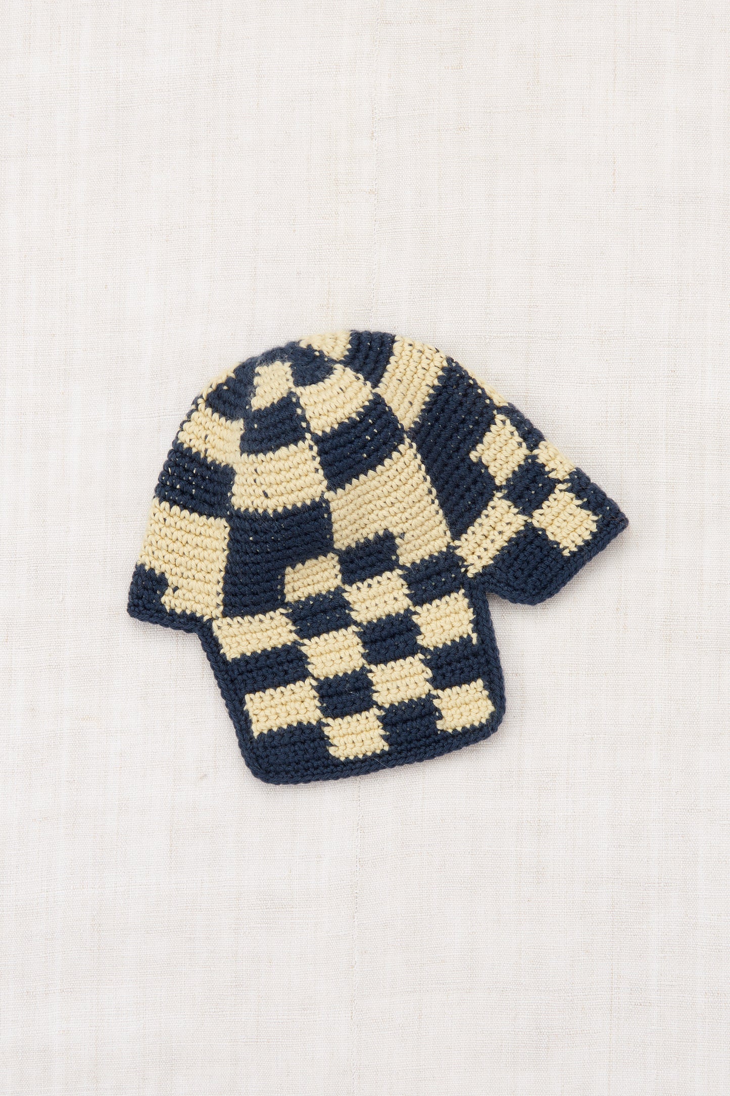 Checkered Crochet Rover Cap