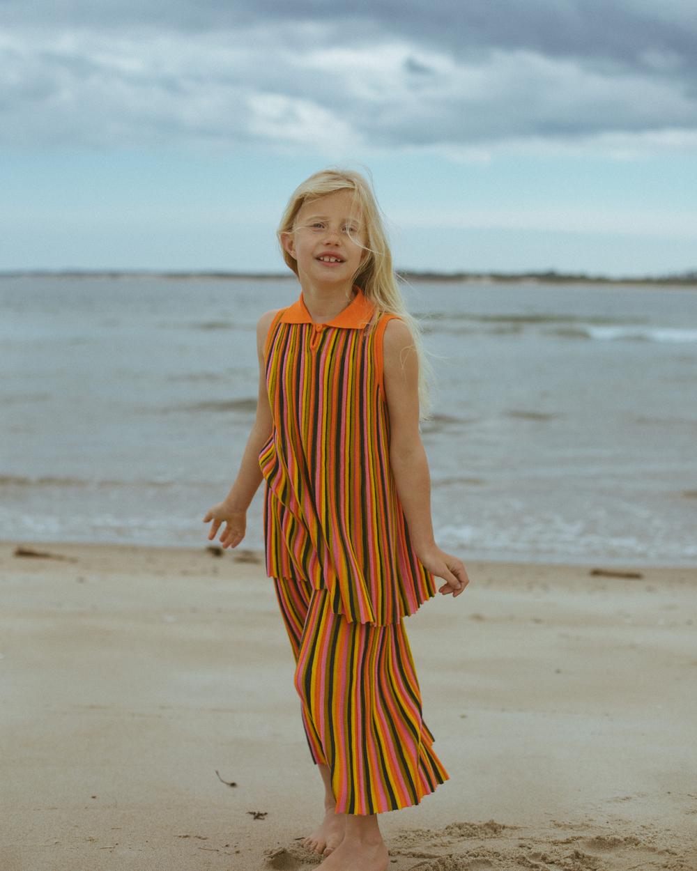 Candy Stripe Accordion Dress