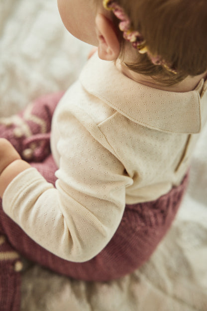 Baby Pointelle Petit Collar Onesie