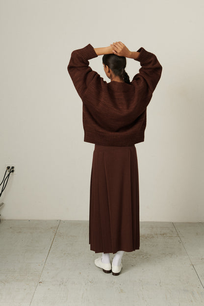 V-Neck Sweater - Dark Roast