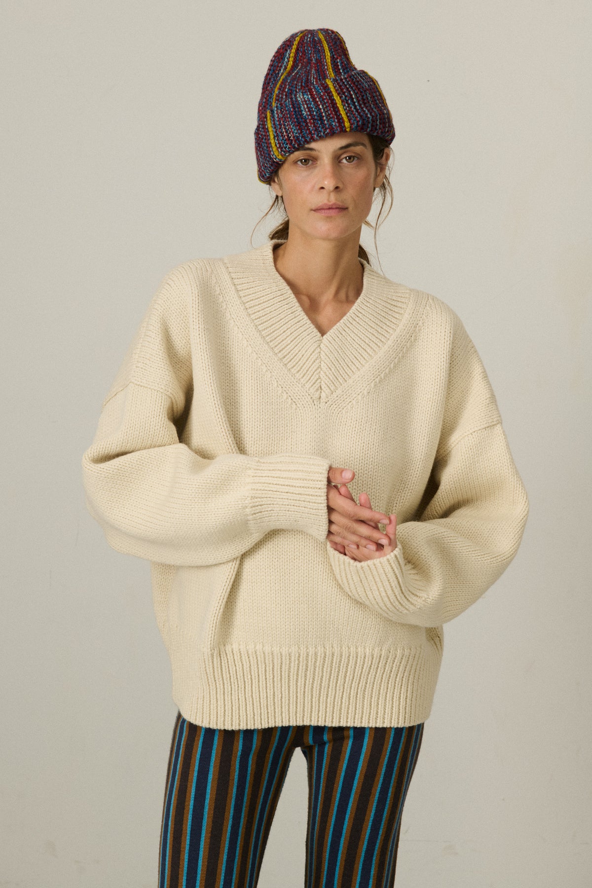 V-Neck Sweater - Mineral