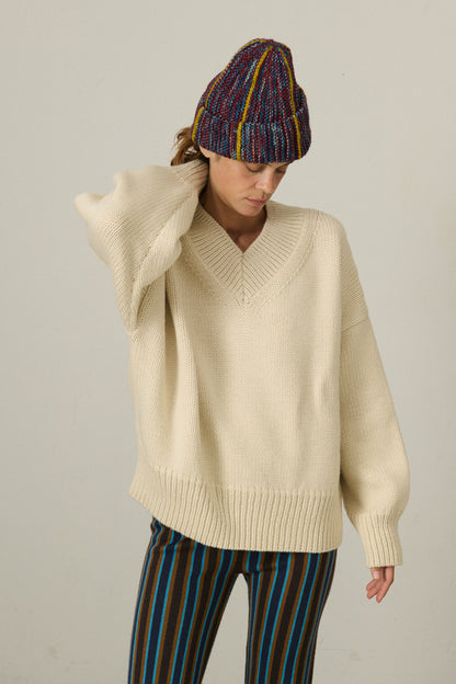 V-Neck Sweater - Mineral