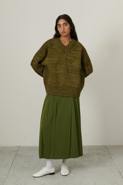 V-Neck Sweater - Nori