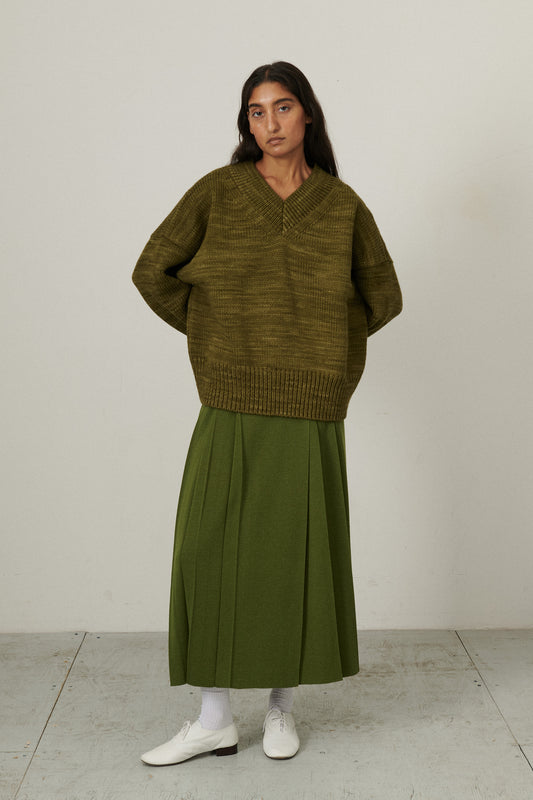 V-Neck Sweater - Nori