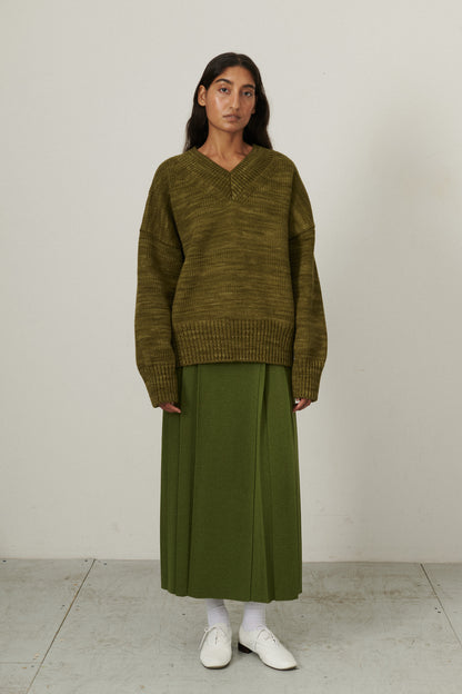 V-Neck Sweater - Nori