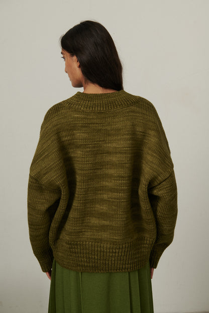 V-Neck Sweater - Nori