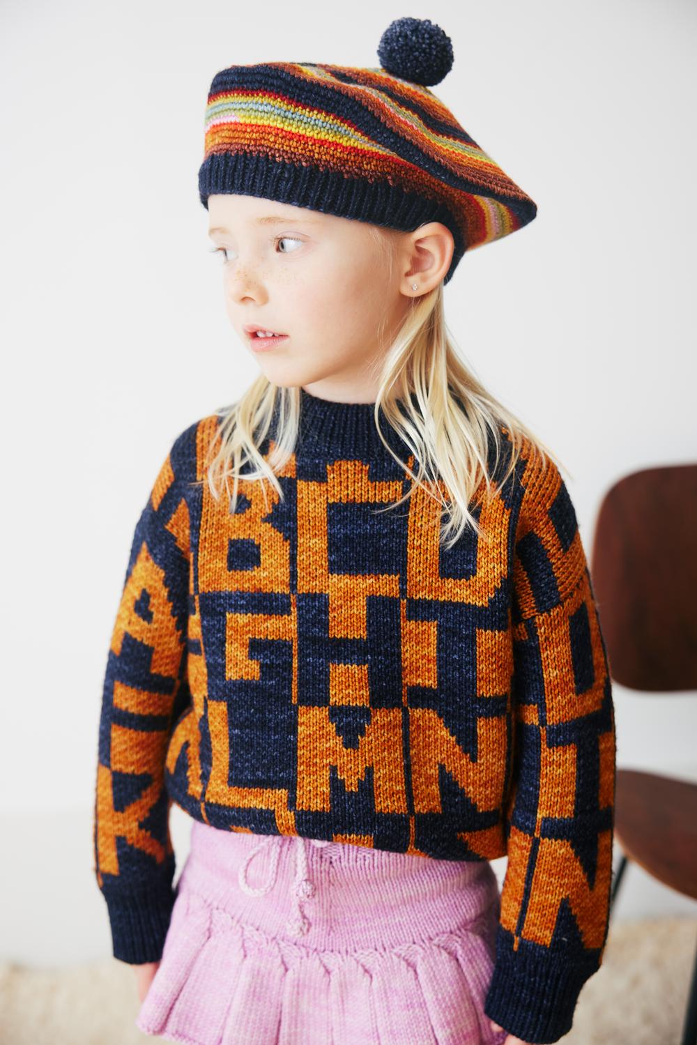 Misha & Puff Short Puff Sleeve Sweater sold Girls 7-8 Years Dark Orange Red Pima