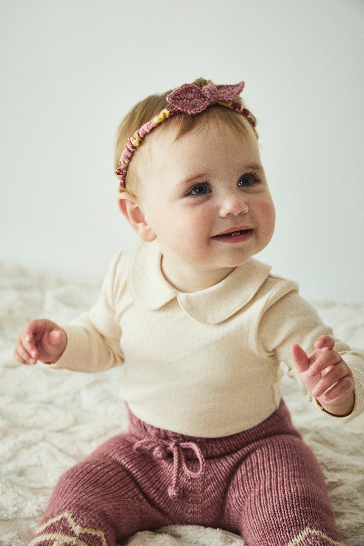 Baby Pointelle Petit Collar Onesie
