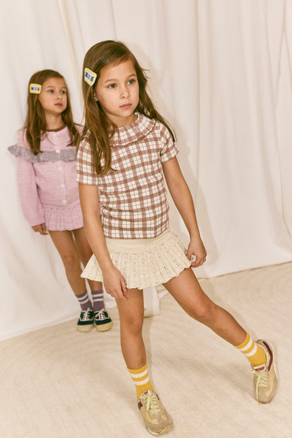 Eyelet Popcorn Skating Skirt