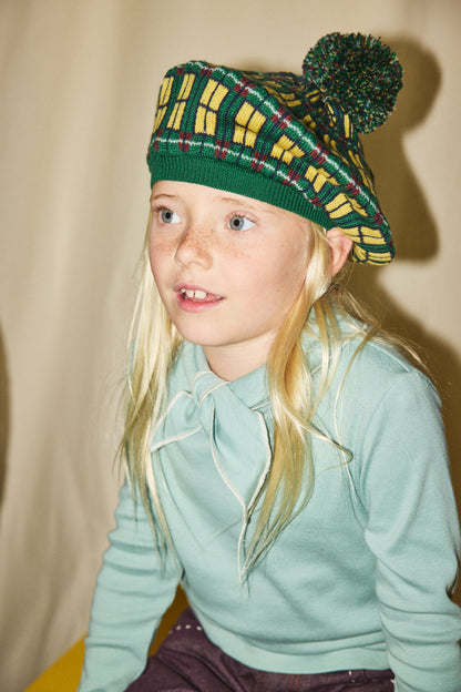 Window Plaid Beret