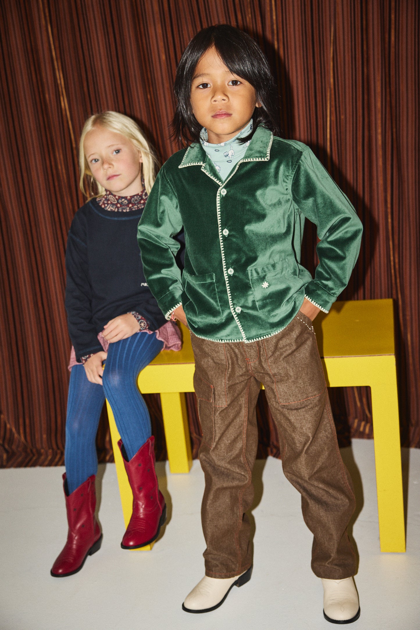 Velvet Long Sleeve Leon Top