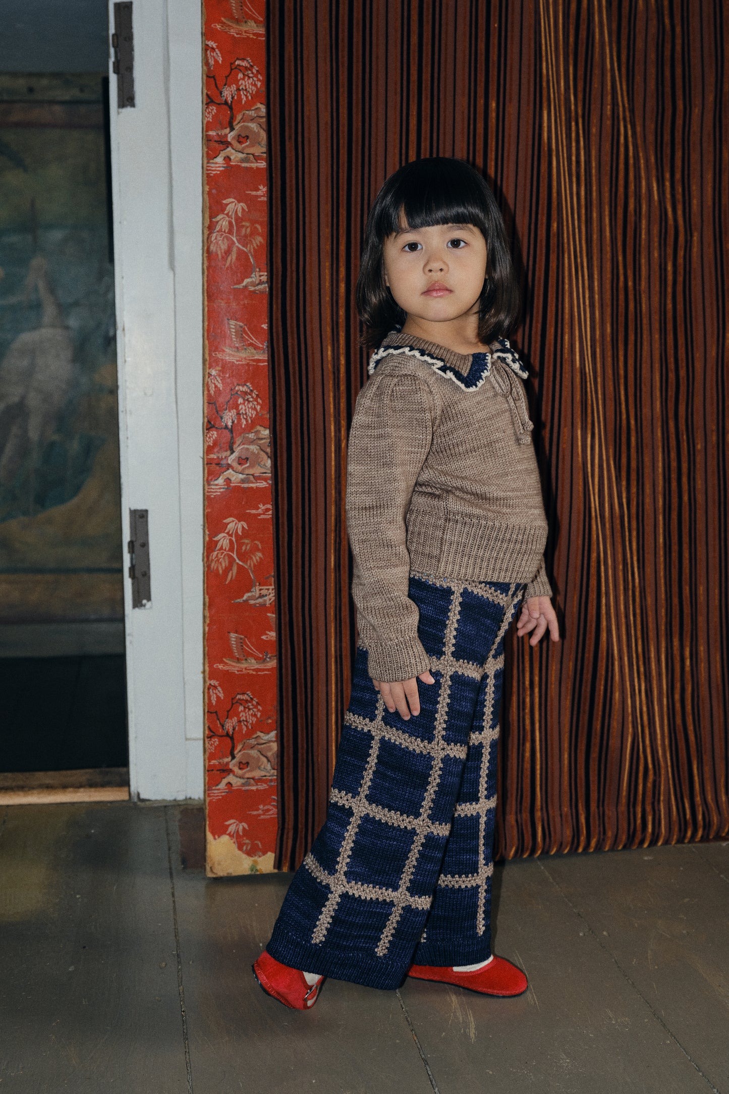 Ladder Square Wide Leg Pant