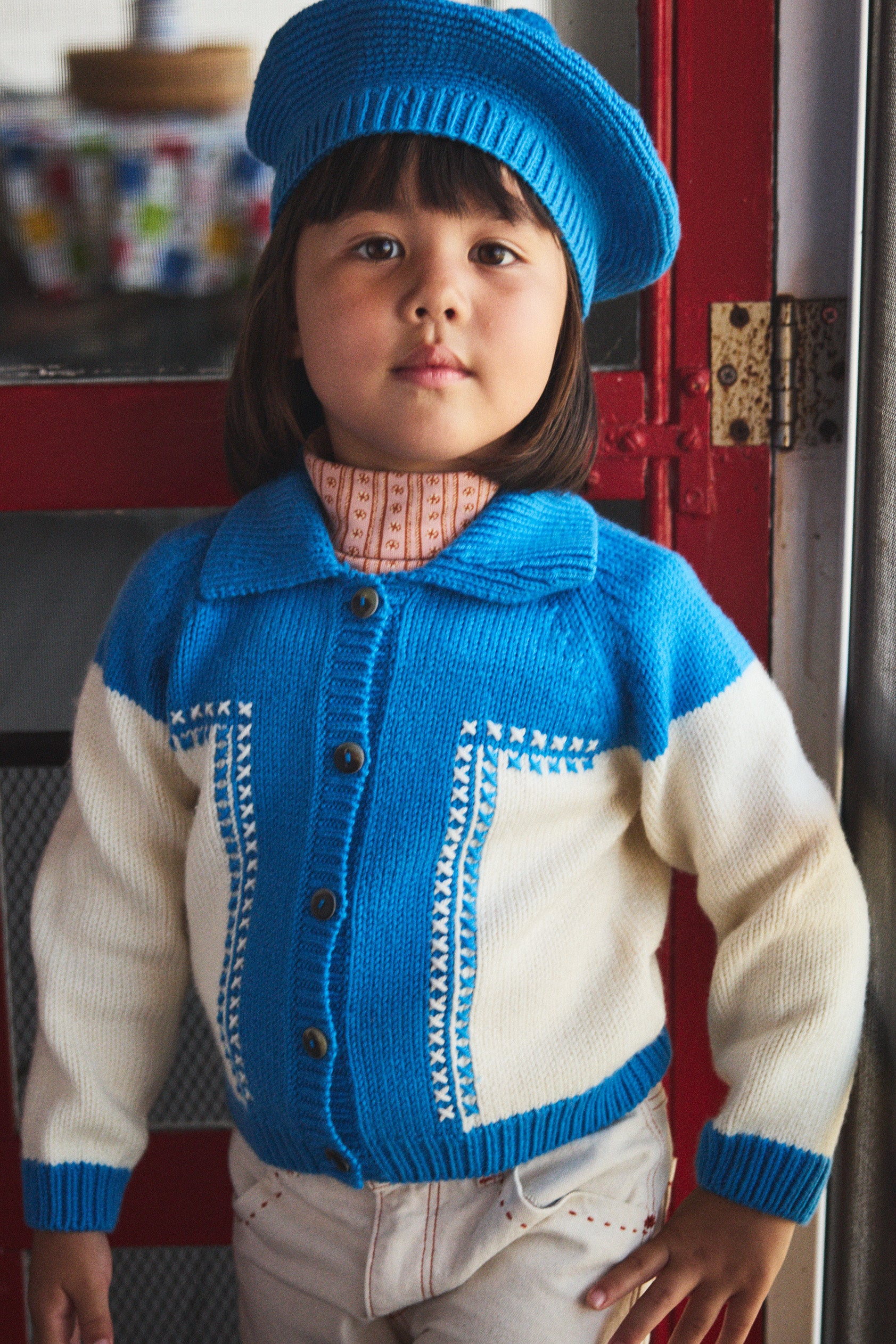 Cross Stitch Motley Cardigan – Misha & Puff