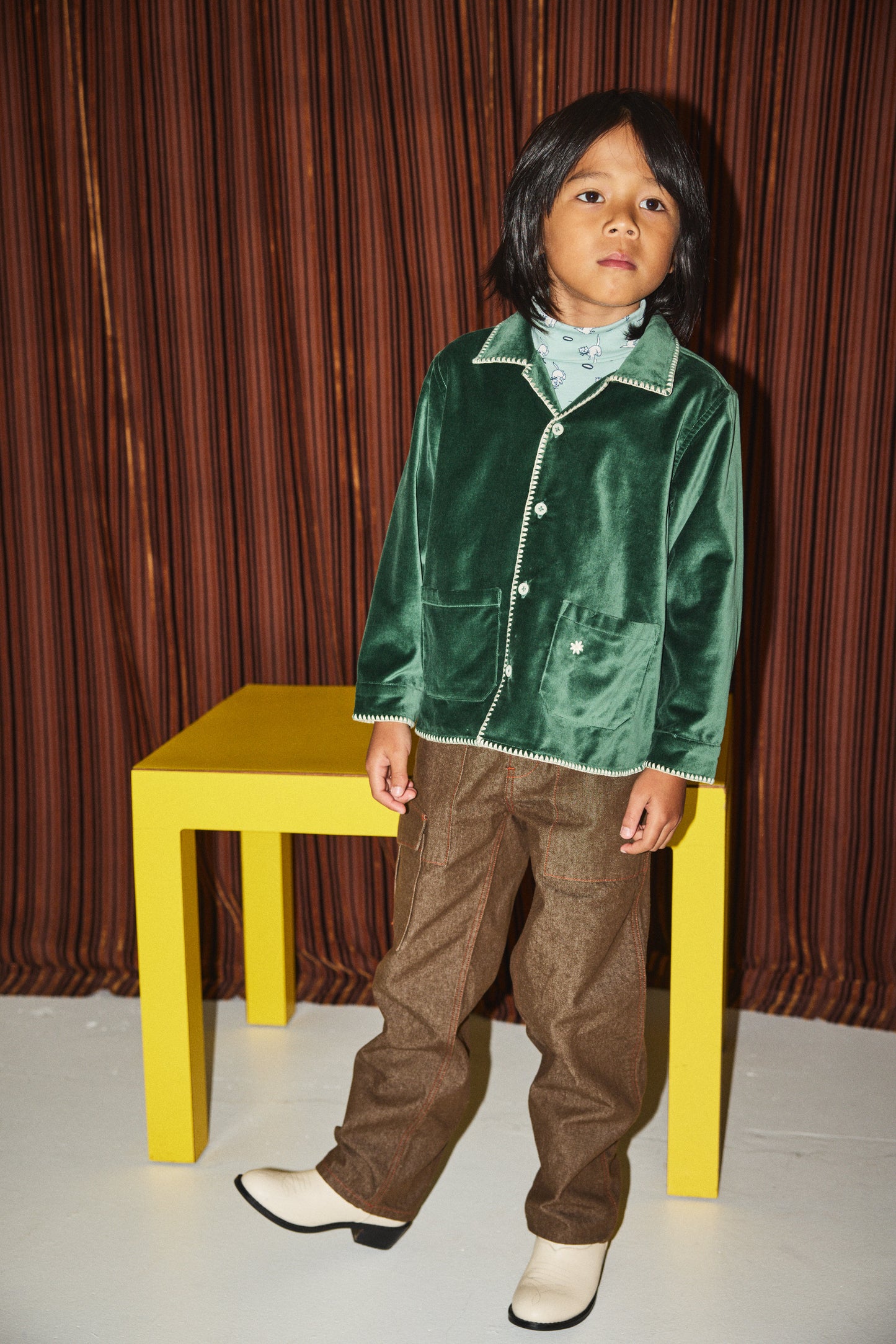 Velvet Long Sleeve Leon Top