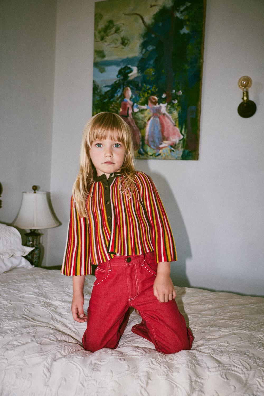 Candy Stripe Accordion Cardigan