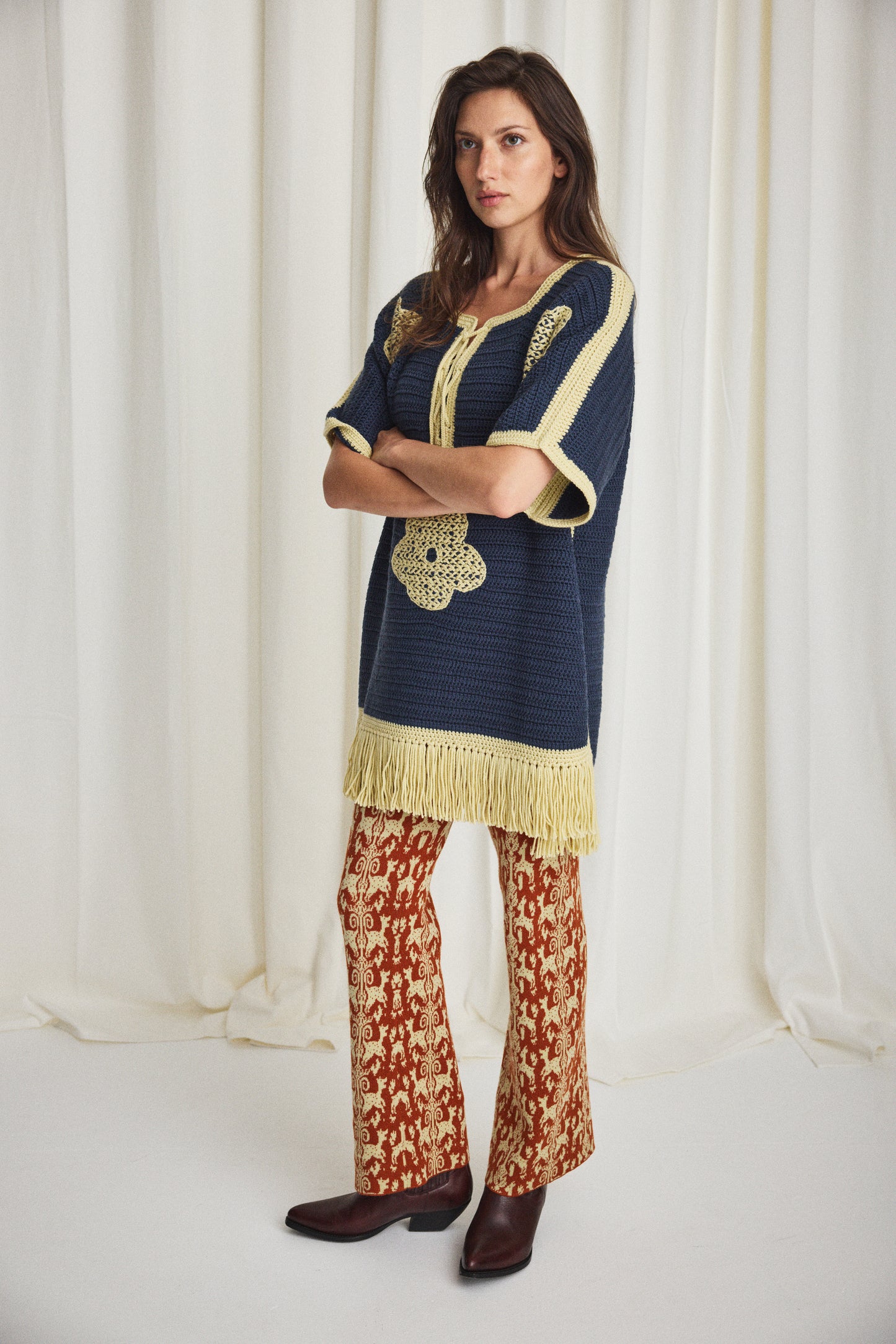 Blomma Crochet Fringe Tunic