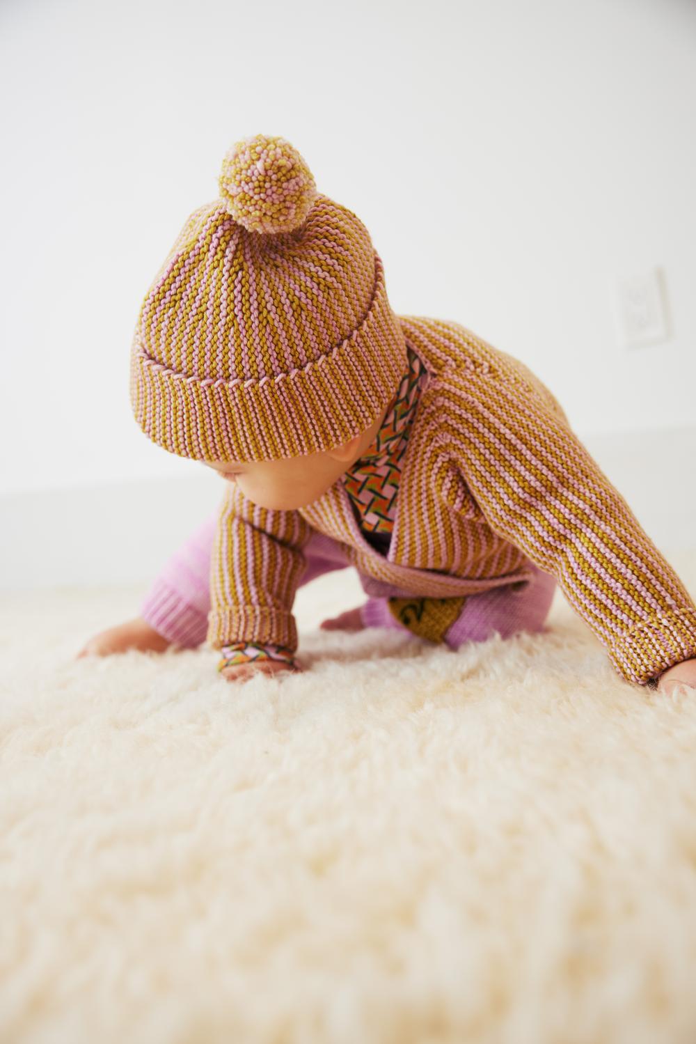 Baby Strata Garter Hat