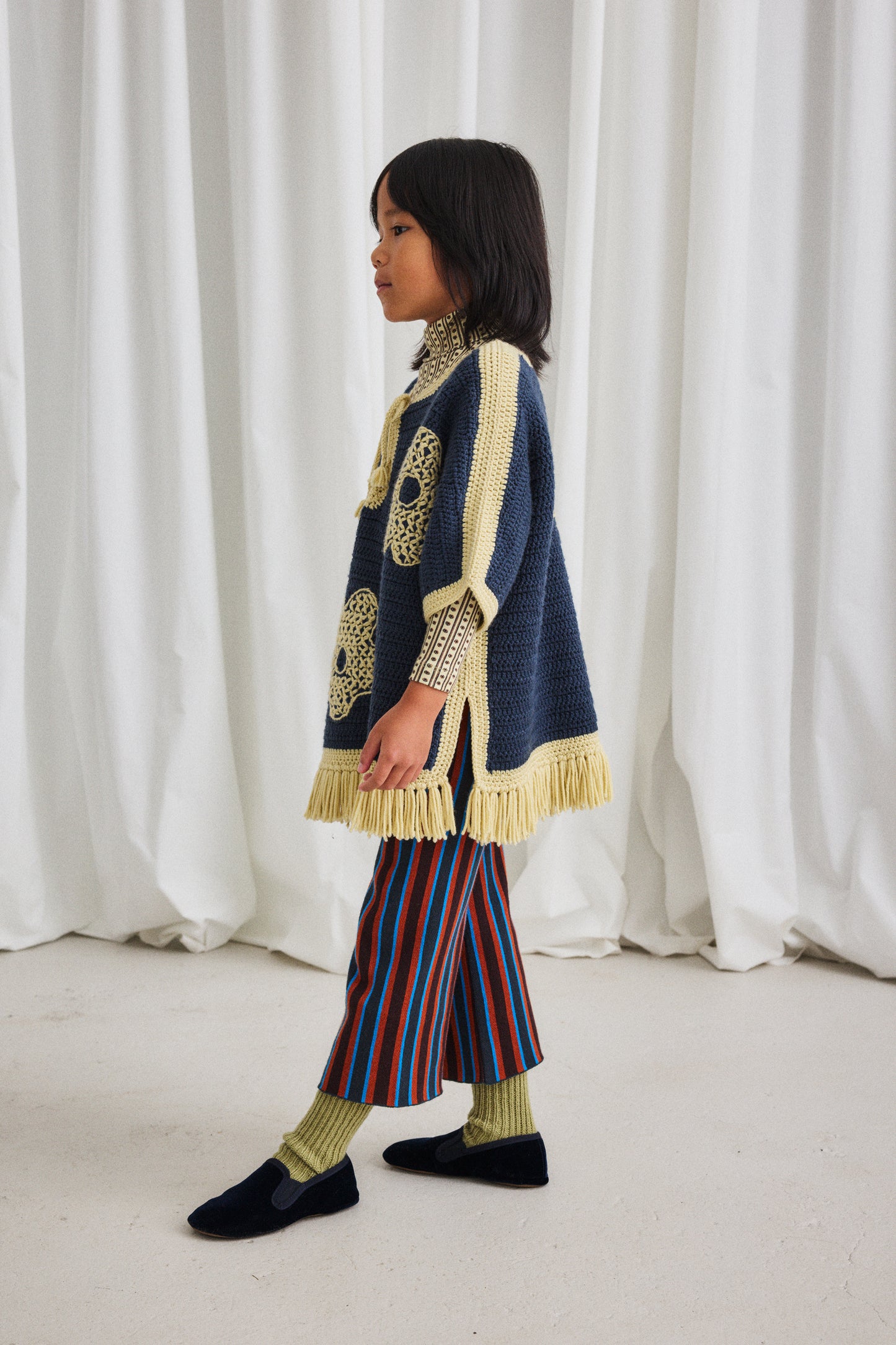 Blomma Crochet Fringe Poncho