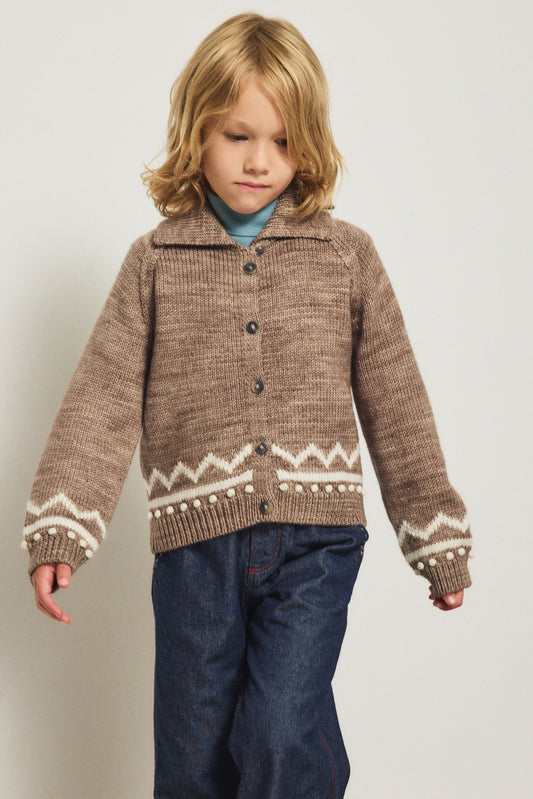 Zig Zag Cardigan - Brut