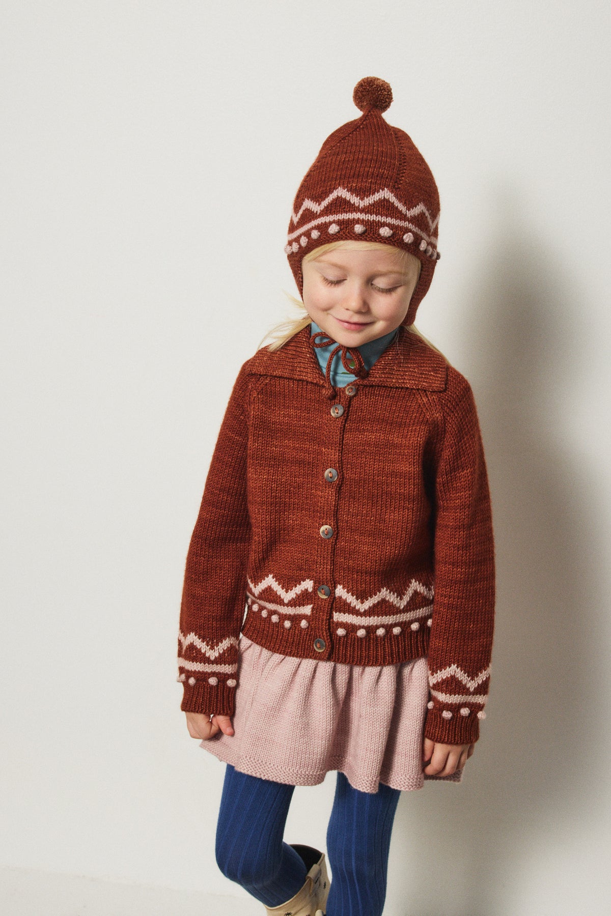 Zig Zag Cardigan - Cedar