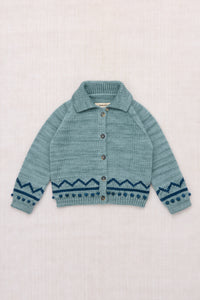 Zig Zag Cardigan - Slate