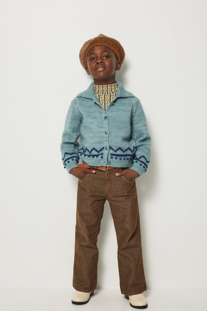 Zig Zag Cardigan - Slate
