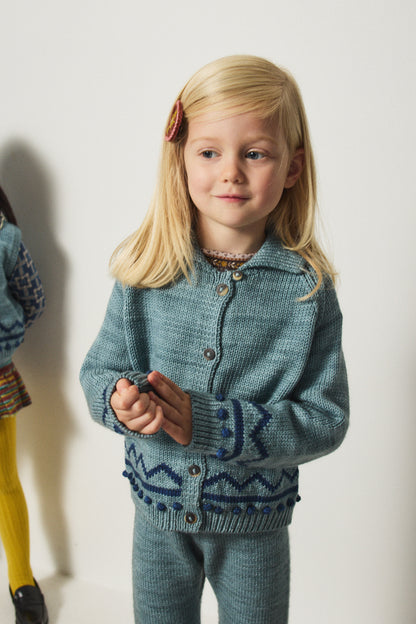 Zig Zag Cardigan - Slate