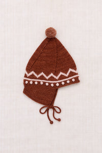 Zig Zag Pointy Peak Hat - Cedar