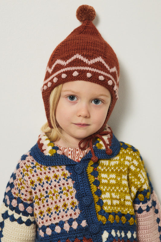 Zig Zag Pointy Peak Hat - Cedar